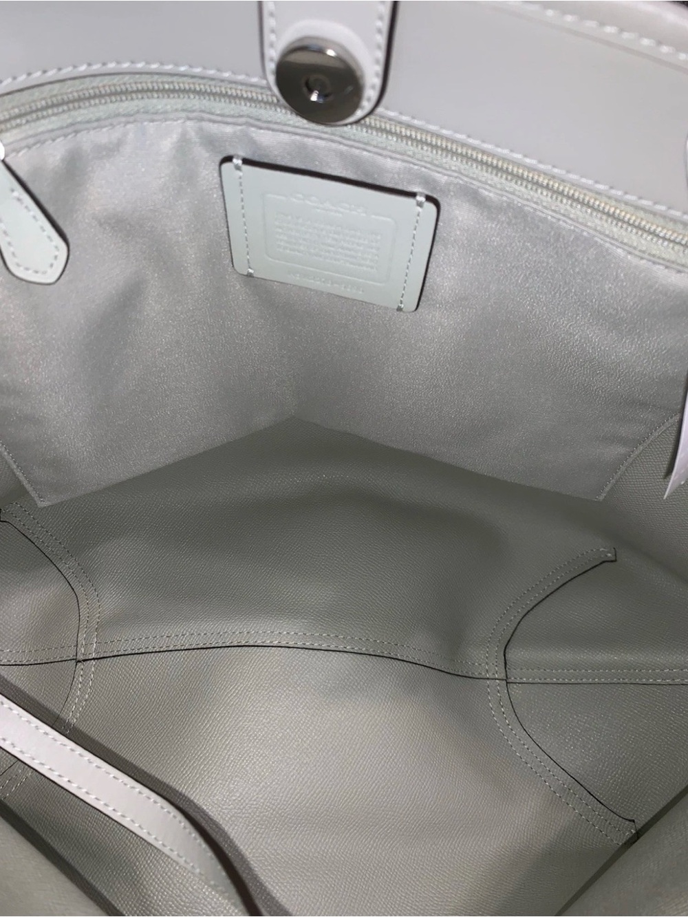 NWT COACH Signature Logo City Large Tote - Khaki Light Sage (WP184) - Picture 13 of 15